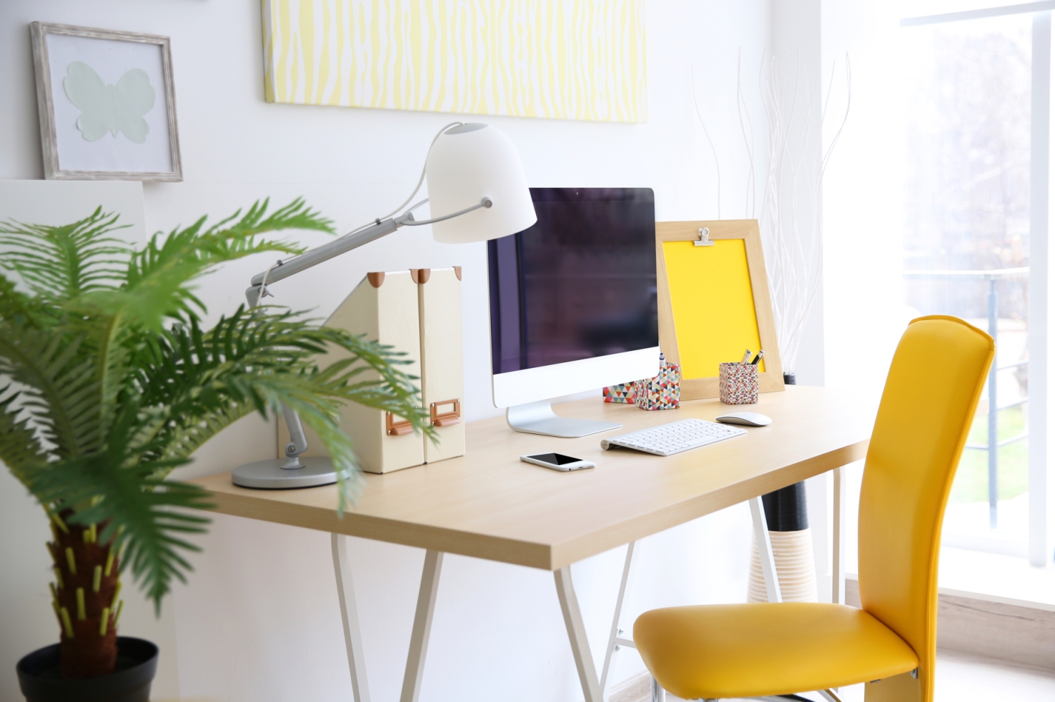 This is image of a clean, spacious and organized office